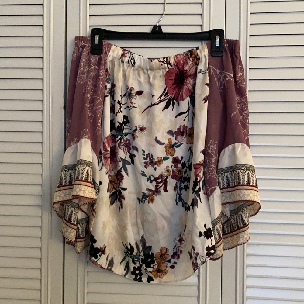 OTS floral WHBM blouse
